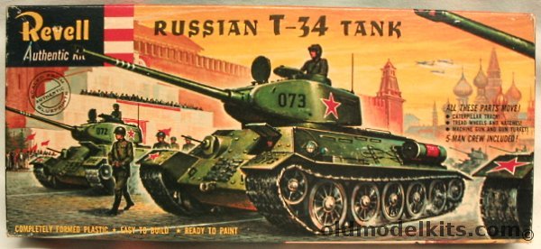 Revell 1/40 Russian T-34 Tank, H538-129 plastic model kit